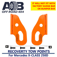5T Recovery Tow Points Pair Kit 2100NAV WLL Towing strength Stamped to 5000KG Mercedes X-Class 250D