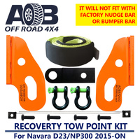 Recovery Tow Points Kit 2100NAVC 5T Recovery Hitch + 2x Bow Shackle 4.75T + 10T Bridle for Nissan Navara D23 NP300 2015 - On