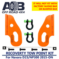 5T Recovery Tow Points Kit 2100NAVK with 2 x 3/4 Inch D Ring Bow Shackle 4.75-Ton (9,500 lbs) for Nissan Navara D23 NP300 2015-ON
