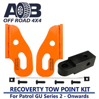 5T Recovery Tow Points Kit 2100NH + 5T Rear Recovery Hitch Shackle Hitch Receiver for Nissan Patrol GU Series 2 - Onwards