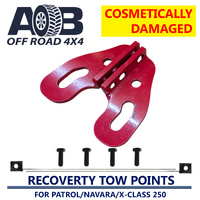 Recovery Tow Points Kit 2100 Red heavy duty WLL Stamped to 5000kg 10mm plate Steel