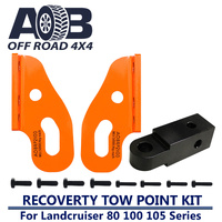 5T Recovery Tow Points Kit 2100TH + 5T Rear Recovery Hitch Shackle Hitch Receiver for Toyota Landcruiser 80 100 105 Series