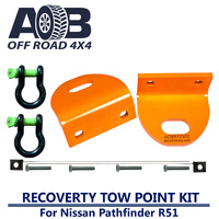 3250kg WLL Recovery Gear Tow Points Kit 2500K 10mm steel + 2 x 3/4 Inch D Ring Bow Shackles 4.75T for Nissan Pathfinder R51