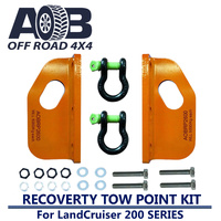 5T Recovery Gear Tow Points Kit 2600K + 2 x Bow Shackle 4.75T for Toyota Landcruiser 200 Series VDJ200R UZJ200R URJ202R