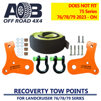 5000kg 5T Recovery Tow Points Kit 2800E + 2 x Bow Shackle 4.75T + 10000KG Bridle for Toyota Landcruiser 70 Series 76 78 79 etc