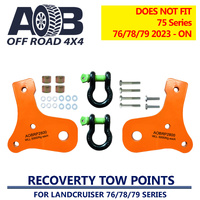 5000kg 5T Recovery Gear Tow Points Kit 2800K + 2 x D Ring Bow Shackle 4.75T for Toyota Landcruiser 70 Series (76 78 79 etc)