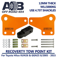 Front & Rear Recovery Tow Points kit 2900H for Toyota Hilux KUN26 GGN25