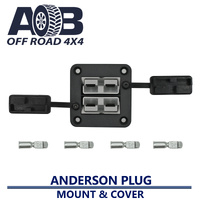 Anderson Plug flush Mount Dual SB50 + 2 x Black DUST CAPs + 2 x Grey SB50 Plugs