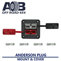 Anderson Plug flush Mount Dual SB50 + 1 x Black DUST CAP + 1 Red DUST CAP + 1 Grey SB50 Plug + 1 Red SB50 Plug