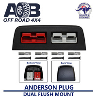 Anderson Plug Dual Flush Mount SB50 + 1 x SB50 Grey + 1 x SB50 Red