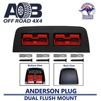 Anderson Plug Dual Flush Mount SB50 + 2 x SB50 Red