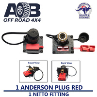 Anderson Plug SB50 + Red DUST CAP + Nitto Fitting  + Red SB50 Plug