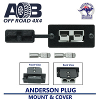 Anderson Plug flush Mount SB50 + Black DUST CAP + Grey SB50 Plug