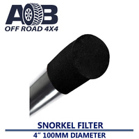 4 inch Universal Snorkel Sock Pre Filter 100mm round BLACK PLAIN