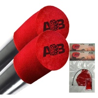 2 x 4 inch Universal Snorkel Sock Pre Filter 100mm round RED with LOGO