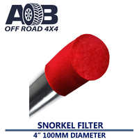 4 inch Universal Snorkel Sock Pre Filter 100mm round RED PLAIN
