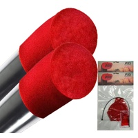 2 x 4 inch Universal Snorkel Sock Pre Filter 100mm round RED PLAIN