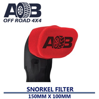 3 inch Universal Snorkel Sock Pre Filter 150mm x 100mm RED with LOGO