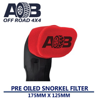 4 inch Universal Pre Oiled Snorkel Sock Pre Filter 175mm x 125mm RED with LOGO