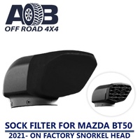 Snorkel Sock Pre Filter FOR Mazda 2021- Onwards FACTORY RAM HEAD BLACK PLAIN