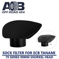 Snorkel Sock Pre Filter FOR ECB TANAMI 79 SERIES 90mm RAM HEAD BLACK PLAIN