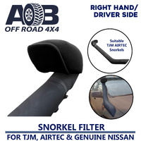 AOB Snorkel Pre Filter for TJM Airtec RIGHT BLACK PLAIN