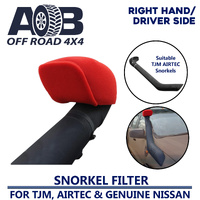 AOB Snorkel Pre Filter for TJM Airtec RIGHT RED PLAIN