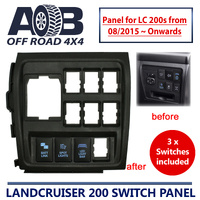 Switch Panel + 3 Switches for Toyota LandCruiser 200 series 08/2015 ~ On