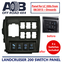 Switch Panel + 4 Switches for Toyota LandCruiser 200 series 08/2015 ~ On