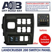 Switch Panel + 2 Switches for Toyota LandCruiser 200 series SAHARA & VX 2007 ~ 2015