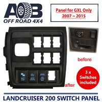 Switch Panel + 3 Switches for Toyota LandCruiser 200 series GXL 2007 ~ 2015