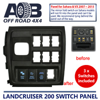 Switch Panel + 3 Switches for Toyota LandCruiser 200 series SAHARA & VX 2007 ~ 2015