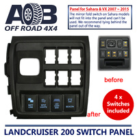 Switch Panel + 4 Switches for Toyota LandCruiser 200 series SAHARA & VX 2007 ~ 2015