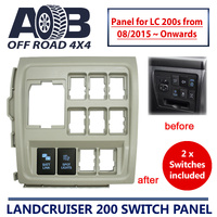 Switch Panel in Beige + 2 Switches for Toyota LandCruiser 200 series 08/2015 ~ On