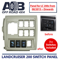 Switch Panel in Beige + 3 Switches for Toyota LandCruiser 200 series 08/2015 ~ On