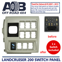 Switch Panel in Beige + Switch for Toyota LandCruiser 200 series SAHARA & VX 2007 ~ 2015
