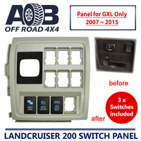 Switch Panel in Beige + 3 Switches for Toyota LandCruiser 200 series GXL 2007 ~ 2015