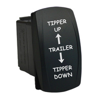 TRAILER TIPPER UP TIPPER DOWN 6T09 Laser etched Rocker Switch