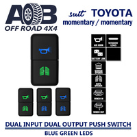 Toyota 800 DUAL Input DUAL Output Push Switch fits Toyota Tall Rect