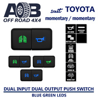 Toyota 800 DUAL Input DUAL Output Push Switch fits Toyota Tall Rect