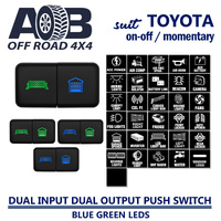 Toyota 800 DUAL Input DUAL Output Push Switch fits Toyota Tall Rect