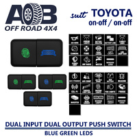 Toyota 800 DUAL Input DUAL Output Push Switch fits Toyota Tall Rect