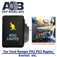 Push Switch ROO LIGHTS 914CA fits Ford Ranger PX2 PX3, Raptor, Everest with dual LED in amber light blue ON-OFF
