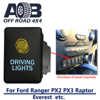 Push Switch DRIVING LIGHTS 920CA fits Ford Ranger PX2 PX3, Raptor, Everest with dual LED in amber light blue ON-OFF