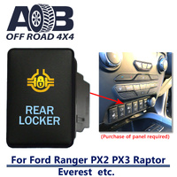 Push Switch REAR LOCKER 931CA fits Ford Ranger PX2 PX3, Raptor, Everest with dual LED in amber light blue ON-OFF