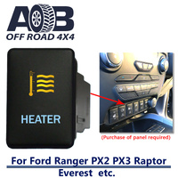 Push Switch HEATER 958CA fits Ford Ranger PX2 PX3, Raptor, Everest with dual LED in amber light blue ON-OFF