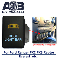 Push Switch ROOF LIGHT BAR 959CA fits Ford Ranger PX2 PX3, Raptor, Everest with dual LED in amber light blue ON-OFF