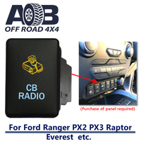 Push Switch CB RADIO 969CA fits Ford Ranger PX2 PX3, Raptor, Everest with dual LED in amber light blue ON-OFF
