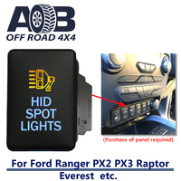 Push Switch HID SPOT LIGHTS 993CA fits Ford Ranger PX2 PX3, Raptor, Everest with dual LED in amber light blue ON-OFF