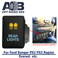 Push Switch REAR LIGHTS 9B04CA fits Ford Ranger PX2 PX3, Raptor, Everest with dual LED in amber light blue ON-OFF